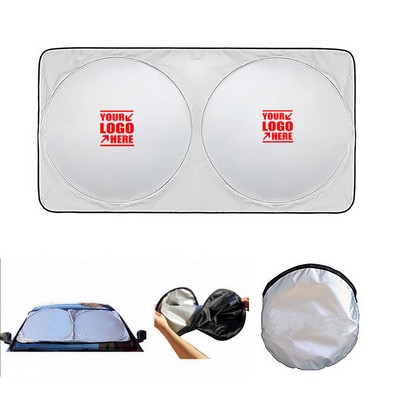 Car Windshield Sun Shade With Pouch