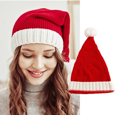 Knitted Christmas Beanie Hat for Adult