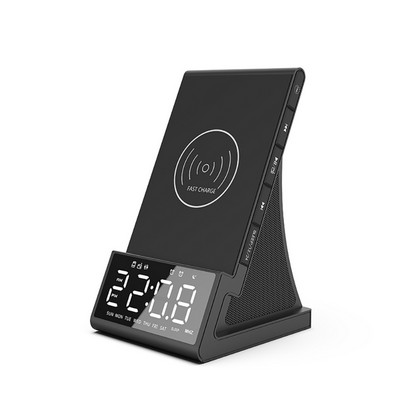 Alarm Clock With Wireless Charging Dock Stand