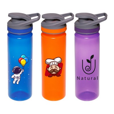 Sports Bottle with Flip Top and Screw-on Caps - 22 oz