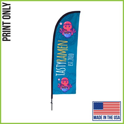 9ft Single Sided Premium Straight Flag - Graphic Only - Made in the USA