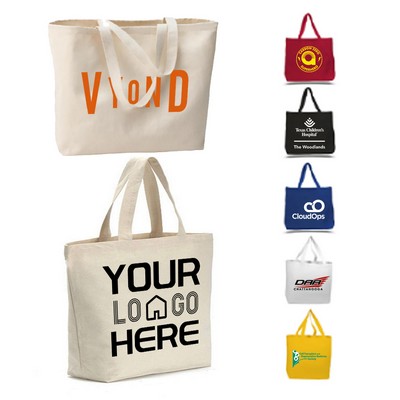 Large Canvas Wholesale Tote Bag with Long Web Handles