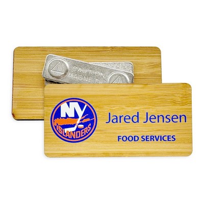 2" X 3" Wood Name Badge