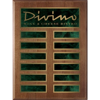 Genuine Walnut Annual Plaque, Award Trophy, x1