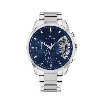 Tommy Hilfiger Men's Stainless Steel Watch w/Blue Dial