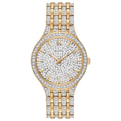 Bulova® Ladies Phantom Crystal Collection Watch w/Full Pave Crystal Dial