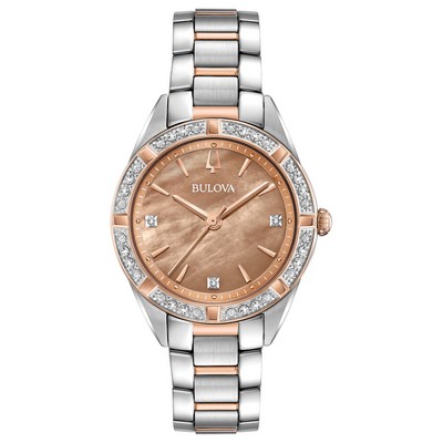 Bulova® Ladies Sutton Two Tone Rose Gold Watch