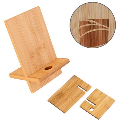 Laser Bamboo Mobile Phone Stand