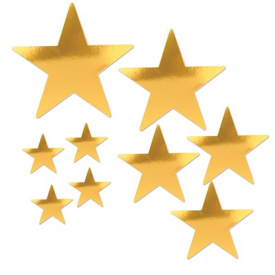 Pkgd Foil Star Cutouts