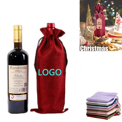 Reusable Burlap Wine Bag