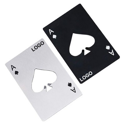 Ace Of Spades Card Bottle Opener