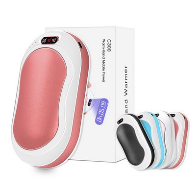 10000 mAh Temperature Display Hand Warmer Power Bank