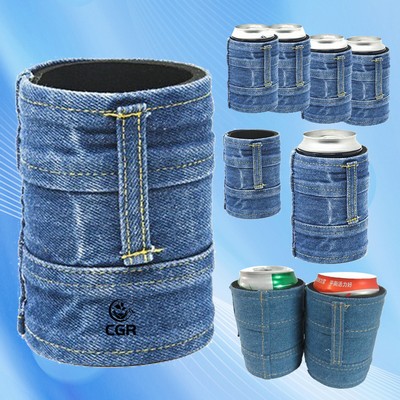 Flexible Polymer Denim Can Cooler