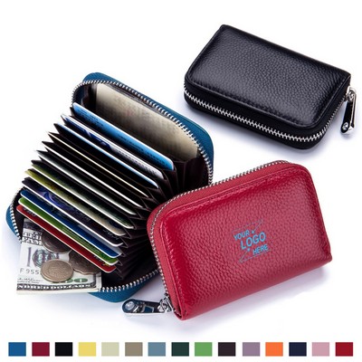 Unisex Leather Wallet with Credit Card Slots for Adults