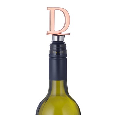 Metal Letter D Shape Reusable Wine Bottle Stoppers