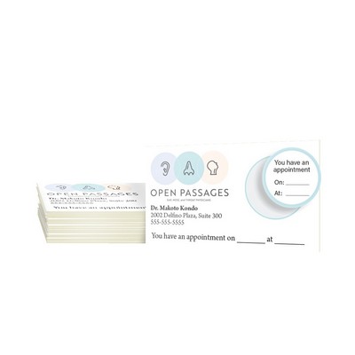 Appointment Card w/Removable Round Label