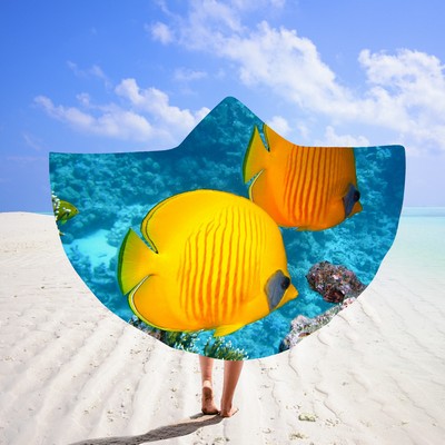 59 x 51 inch Custom Beach Poncho Towel Swimming Towel#10