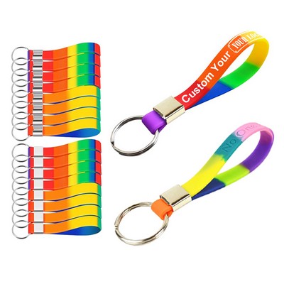 Rainbow Wristband Key Chain