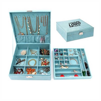 Double-layer Jewelry Box With Lock