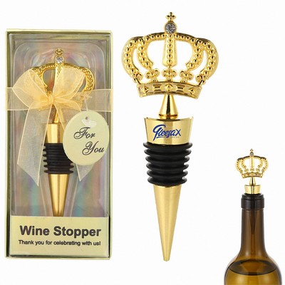 Zinc Crown Shape Wine Stopper