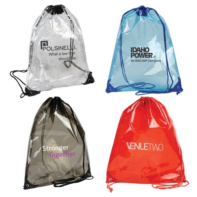 Soft TPU Clear Festival Drawstring Pack