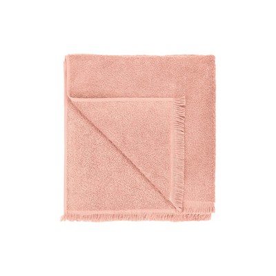 blomus FRINO Fringed Organic Cotton Terry Misty Rose Pink Bath Towel