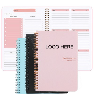 A5 Spiral Weekly Planner Notebook