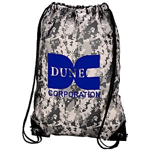 Silk-screen Drawstring Sportpack - Digital Camo