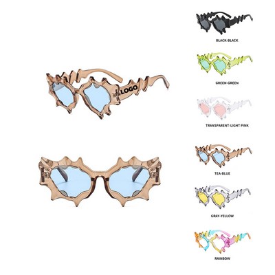 Plastic Irregular Cat Eye Sunglasses