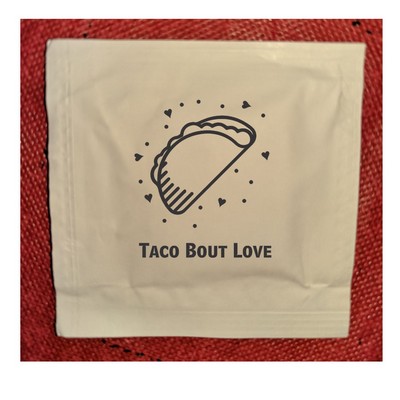 Stock "Taco Bout Love" Moist Towelettes (Pack of 50)