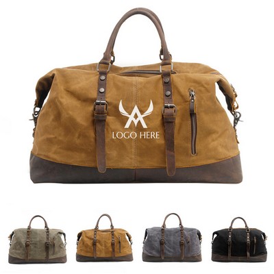 Waterproof Oil Wax Canvas Duffle Bag