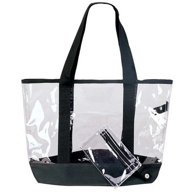 Nissun Clear Tote Bag w/Pouch