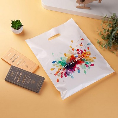 7.9"x9.9" 2.4mil Merchandise Bags with Die Cut Handles for Boutique Bag Shopping Cloth Bags