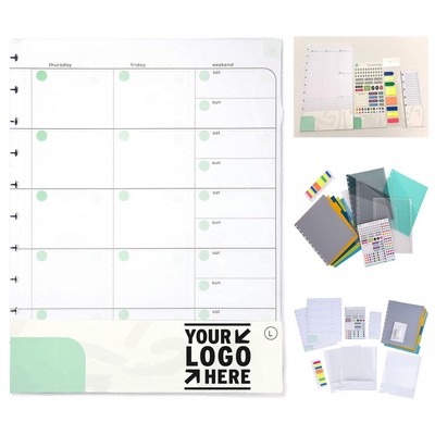 8.5 x 11 Inch Monthly Undated Discbound Notebook Refills