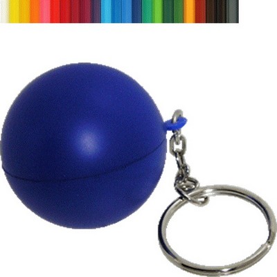 Glossy Ball Stress Ball Keychain