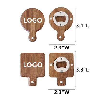 Beer Bottle Opener Funny Wooden Magnetic Fridge Magnet