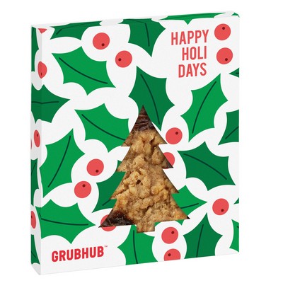 Holiday Tree Window Box with Gourmet Cookie - Oatmeal Raisin