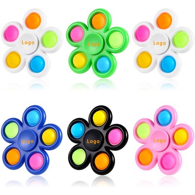 Five Bubbles Push Pop Fingertip Spinner Fidget Toy