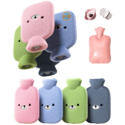 Plush Embroidery Water Filled Hot Water Bag