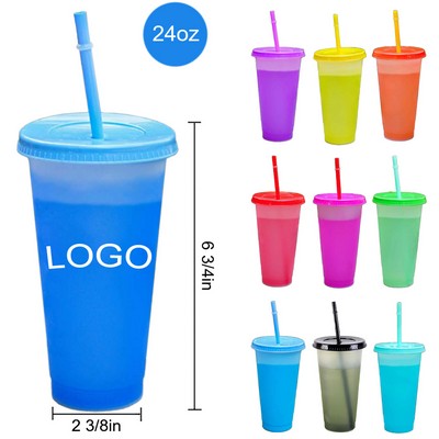 24Oz Plastic Color Changing Cup