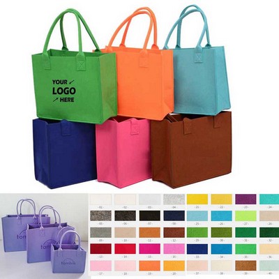 Reusable Felt Tote Bag with Handle