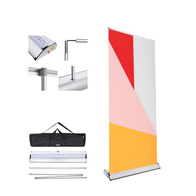 Retractable Banner Stand with Custom 33" x 79" Print