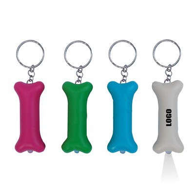 Bone Shape LED Flashlight Keychain