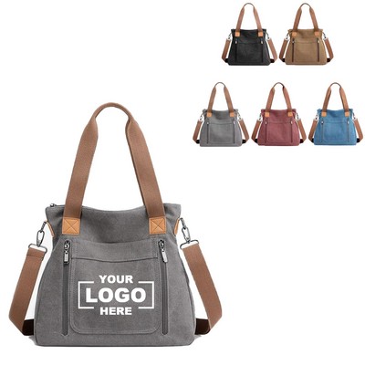 Canvas Crossbody Grocery Bag for Daily Use