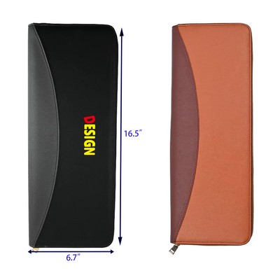 Tie Pu Leather Storage Case for Travel Holder for Mens Ties