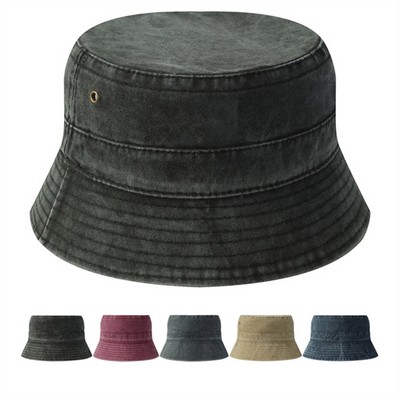 Aging Treatment 100% Cotton Bucket Hat