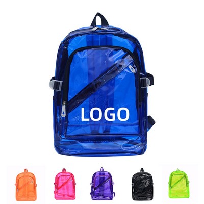 PVC Transparent Plastic Large Capacity Daily Backpack