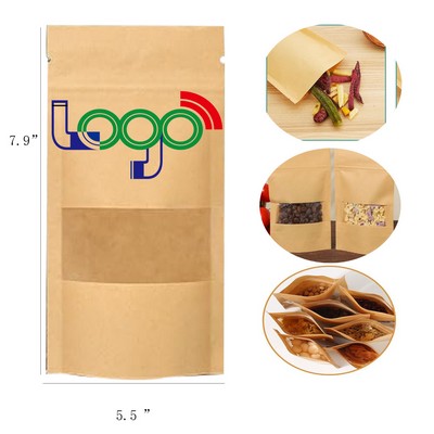 5.5 Inches x 7.9 Inches Stand Up Pouches Bag with Window