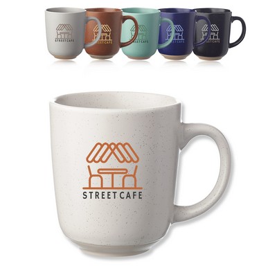 Ocean Pines Speckled Clay Bistro Mugs. 17 oz