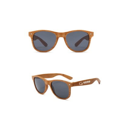 Imitation Wood Grain Sunglasses